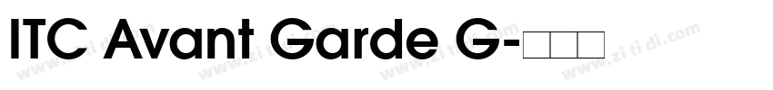 ITC Avant Garde G字体转换